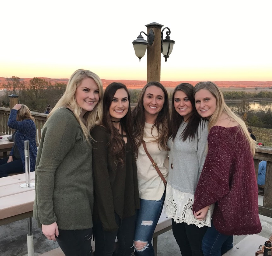 Kami Zahner and friends on a porch