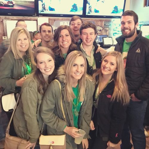 Taylor Russo and friends at Fake Patty's Day in Manhattan