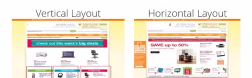 vertical and horizontal website layouts average fold
