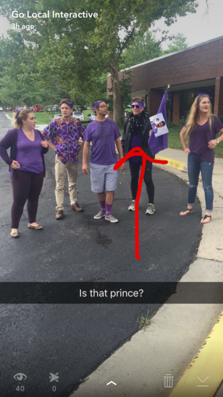 snapchat of the purple team on the GLI olympics