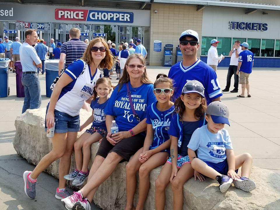 Pedro and his family at Royals game