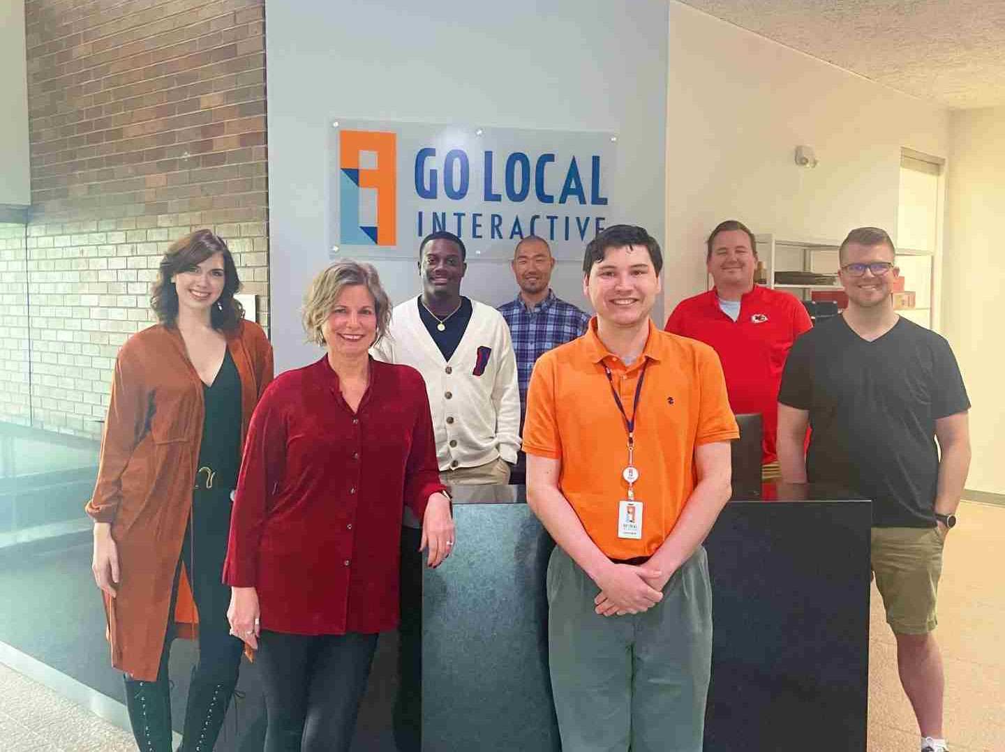 Pictured from left to right: Taylor Mahon, Jana Jansen, Alex Mathis, Albert Lee, Graham Wilhauk, Avery Woodard, and Teddy Carlson.