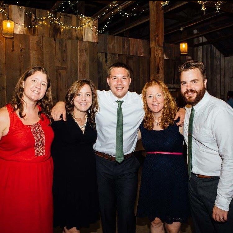 Chris Garten with siblings at wedding