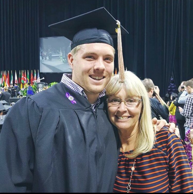 Chris Garten with Mom at graduation