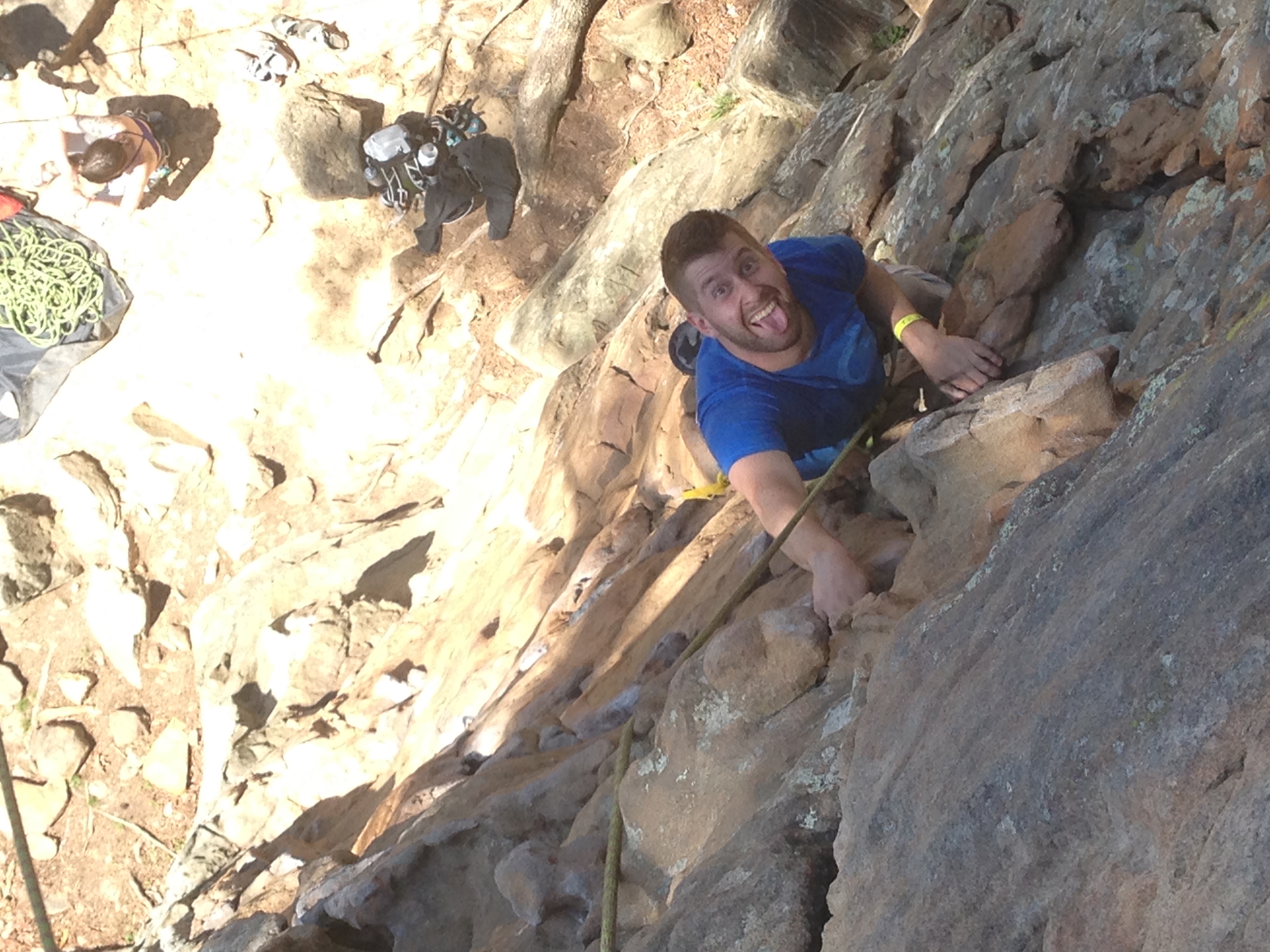 Jarred Mosher rock Climbing