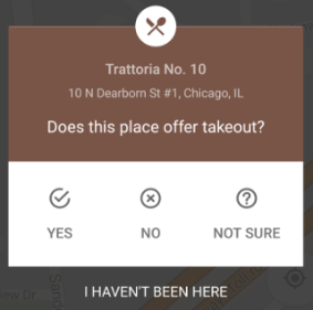 Google data - Does this place offer takeout? yes, no, not sure. I haven't been here. 