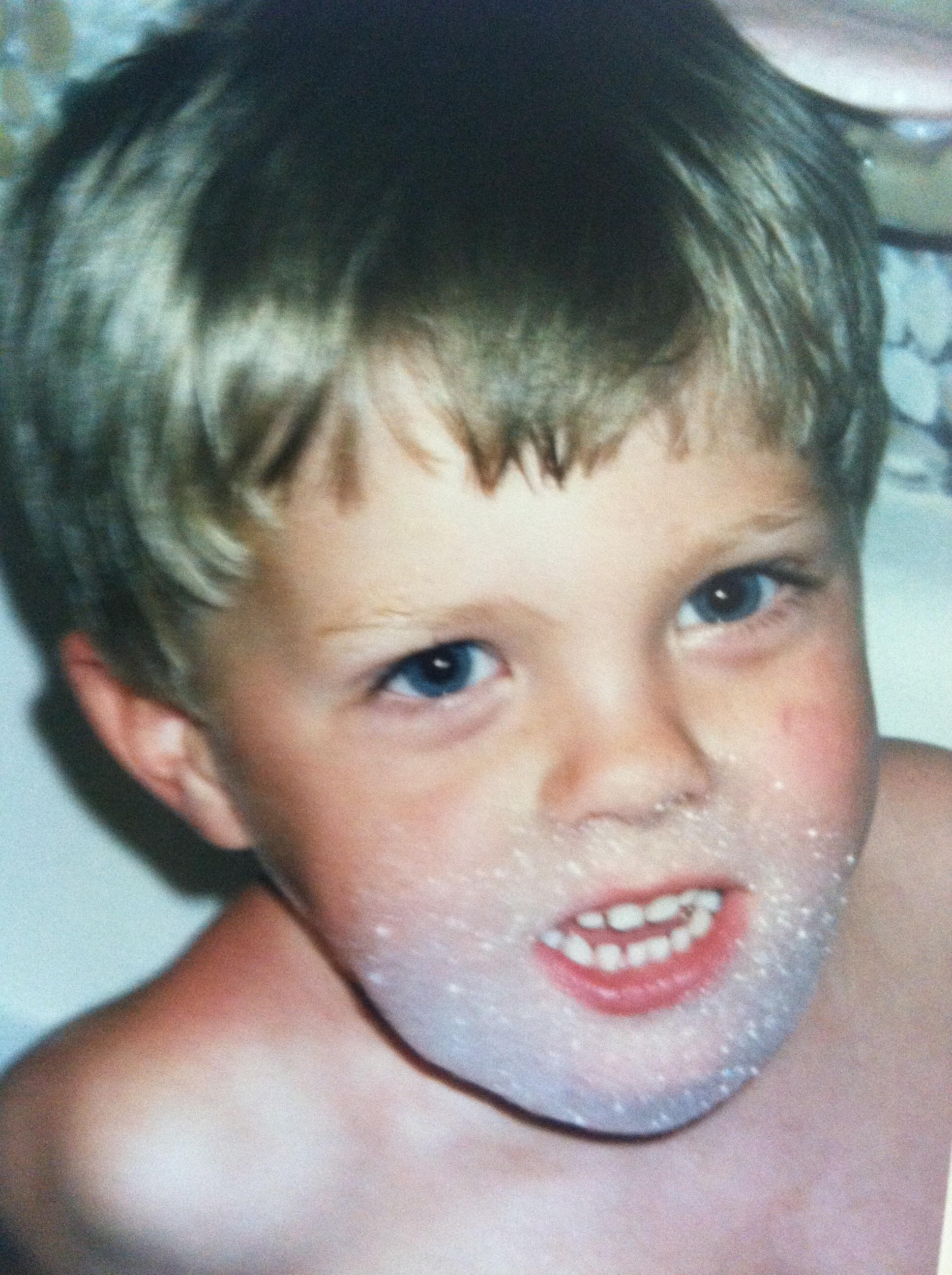young Chris Garten with a bubble beard